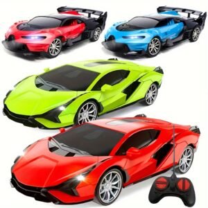 High-Speed Remote Control Car – Rechargeable RC Racing Car with LED Lights & 2.4GHz Controller for Kids - Pack Of 1