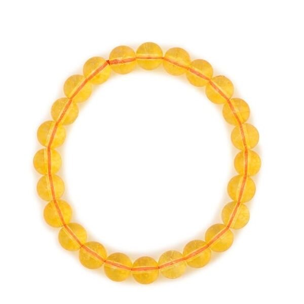 Citrine Crystal Bracelet 8mm – Natural Wealth & Confidence Stone for Men & Women | Solar Plexus Chakra Reiki Healing Bracelet - Image 2