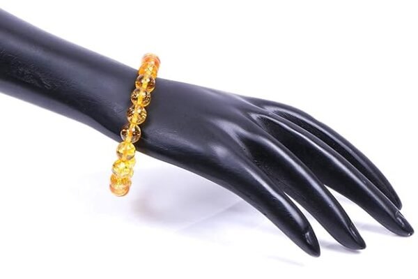 Citrine Crystal Bracelet 8mm – Natural Wealth & Confidence Stone for Men & Women | Solar Plexus Chakra Reiki Healing Bracelet - Image 3