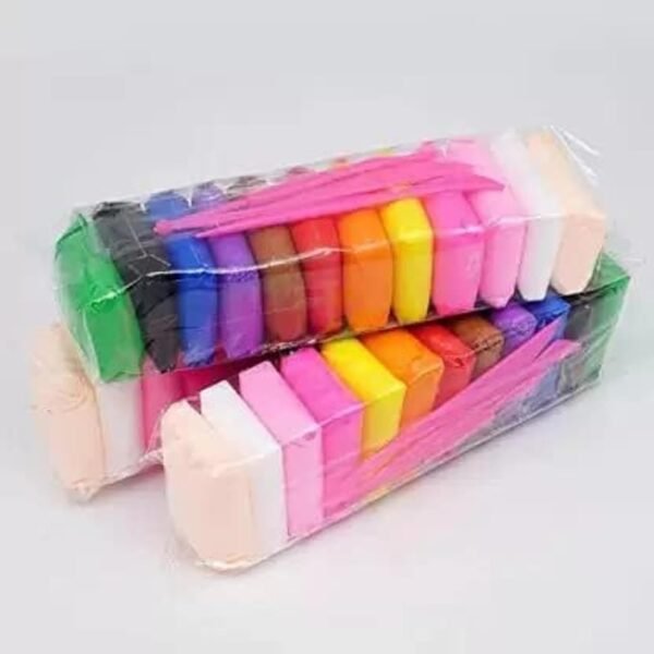 Soft Modelling Clay for Kids – Non-Toxic, Colorful Play Clay Dough Set for Art, Craft & Learning | Reusable & Safe Clay for Boys & Girls (12 Colors / Multicolor/ 24 Pcs) - Image 5