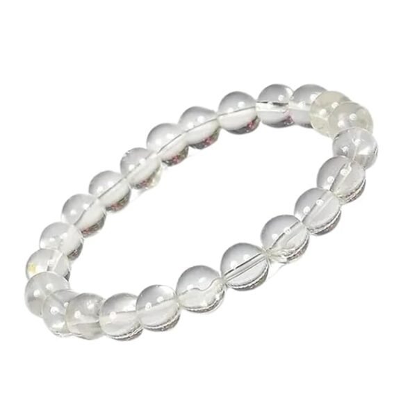 Clear Quartz Crystal Bracelet 8mm Beads – Natural Healing & Energy Amplifying Stone for Men & Women | Crown Chakra Reiki Stone Bracelet for Clarity & Positivity - Image 2