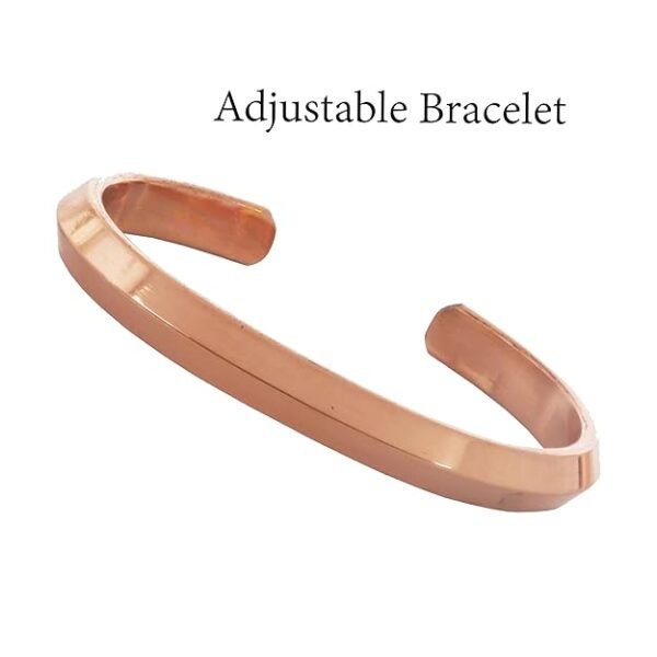 Pure Copper Adjustable Kada Bracelet – Unisex Healing Kada for Men & Women | Energy Wellness Bangle for Pain Relief & Blood Circulation - Image 3