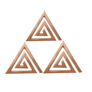 Copper Helix Vastu Remedy for South West Direction, Pack of 3, Main Door Entrance, Bedroom, Toilet Helix Vastu Dosh Remedies- 4 Inch