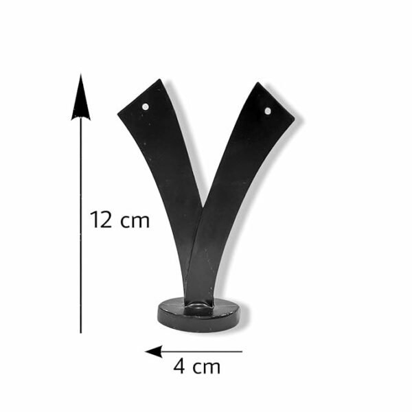 Pearl Nakshatra Black Plastic Earrings Display Stand – Y Shape Jewellery Holder for Studs & Danglers (Pack of 2) - Image 3
