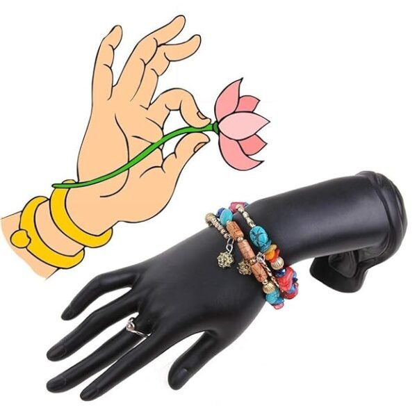 Black Mannequin Hand Display Stand for Jewellery – Rings, Chains, Bracelets & Bangles (10-12 Inch) - Image 5