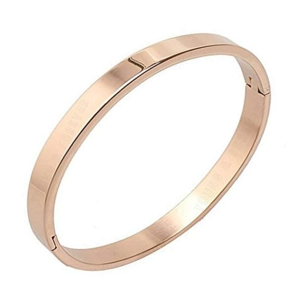 Men’s Openable Stainless Steel Kadaa Bracelet – Rose Gold, Black, Gold & Silver | Anti-Tarnish, Free Size, Trendy Demi-Fine Jewellery - Image 2