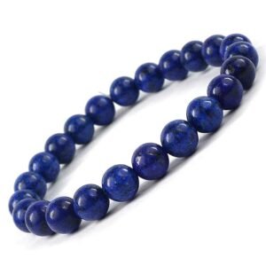 Lapis Lazuli Crystal Bracelet 8mm – Natural Wisdom & Truth Stone for Men & Women | Third Eye & Throat Chakra Reiki Healing Bracelet for Clarity & Communication
