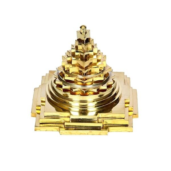 Brass Meru Shree Yantra – 3 Inch Energized Vedic Shri Chakra for Wealth, Prosperity & Vastu Correction | Sacred Geometry for Home, Office & Pooja Use - Image 3