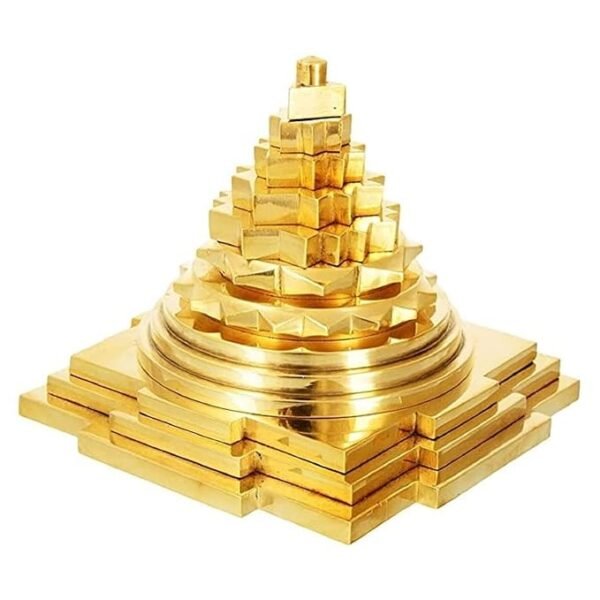 Brass Meru Shree Yantra – 3 Inch Energized Vedic Shri Chakra for Wealth, Prosperity & Vastu Correction | Sacred Geometry for Home, Office & Pooja Use - Image 4