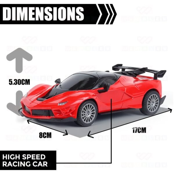 High-Speed Remote Control Car – Rechargeable RC Racing Car with LED Lights & 2.4GHz Controller for Kids & Adults - Image 2