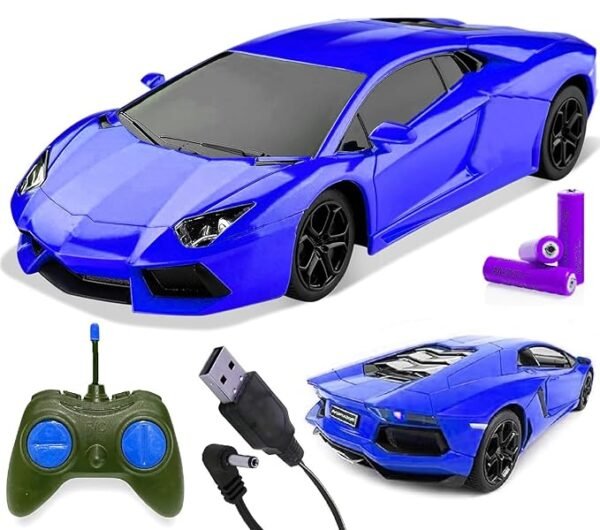 High-Speed Remote Control Car – Rechargeable RC Racing Car with LED Lights & 2.4GHz Controller for Kids - Pack Of 1 - Image 4