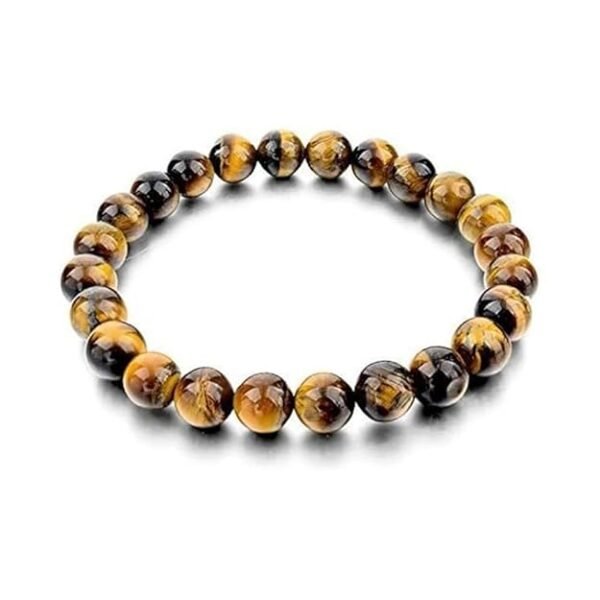 Tiger Eye Crystal Bracelet 8mm – Natural Protection & Confidence Stone for Men & Women | Root Chakra Reiki Energy Healing Bracelet - Image 4