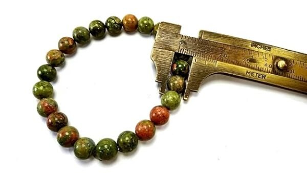 Unakite Crystal Healing Bracelet 8mm – Natural Emotional Balance & Heart Chakra Stone for Men & Women | Stress Relief & Spiritual Growth Reiki Bracelet - Image 2