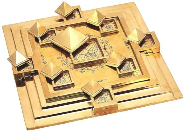 Brass Brahmasthan Energy Plate – Vastu Correction Tool for Home, Office & Temple | Center Energy Balancer for Positive Flow & Space Harmonization