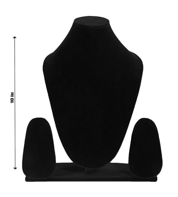 Jewellery Mannequin, Dummy Velvet Finish Necklace Display Stand - 10 Inch - Image 2