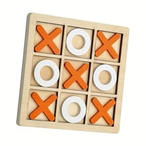 Classic Wooden X and O Tic-Tac-Toe Game – Fun Family Board Game for Kids & Adults