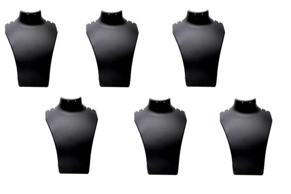 Durable Plastic Necklace Display Stand – 10 Inch Jewellery Holder for Shops, Exhibitions & Home (Black, 6 Pcs)