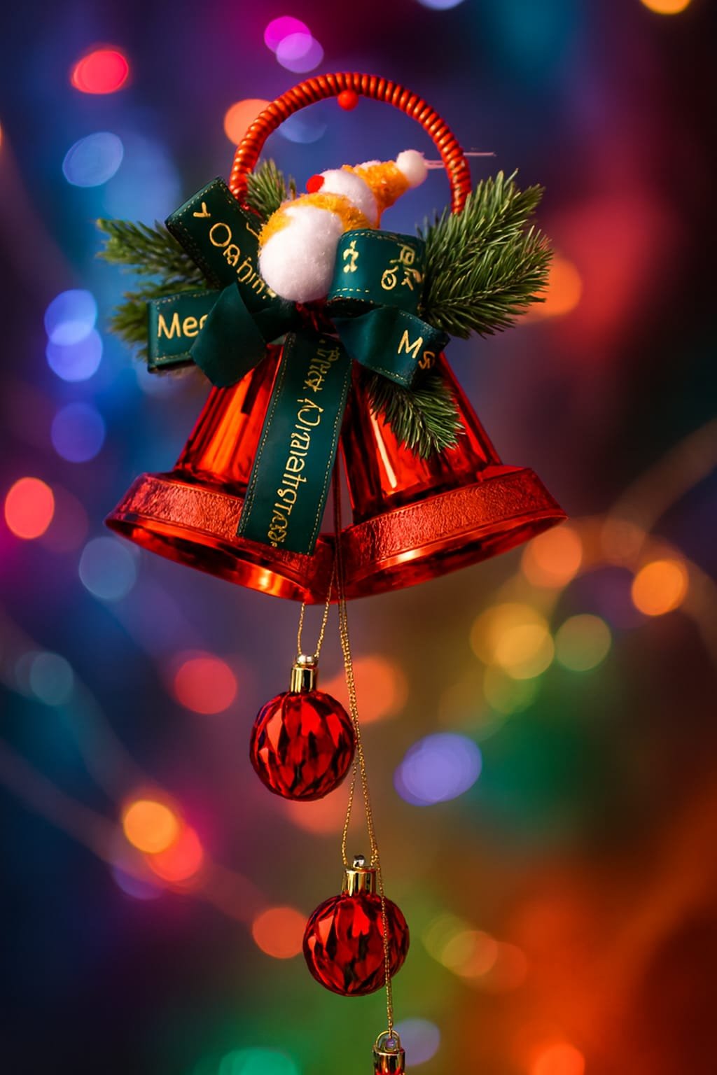 Christmas Hanging Red Bells Ornament – Festive Door & Wall Hanging Decoration for Home, Office, Christmas Tree | Holiday Accessories & Gift Décor (Red, 1 Pc, 16.5 Inch) - Image 3