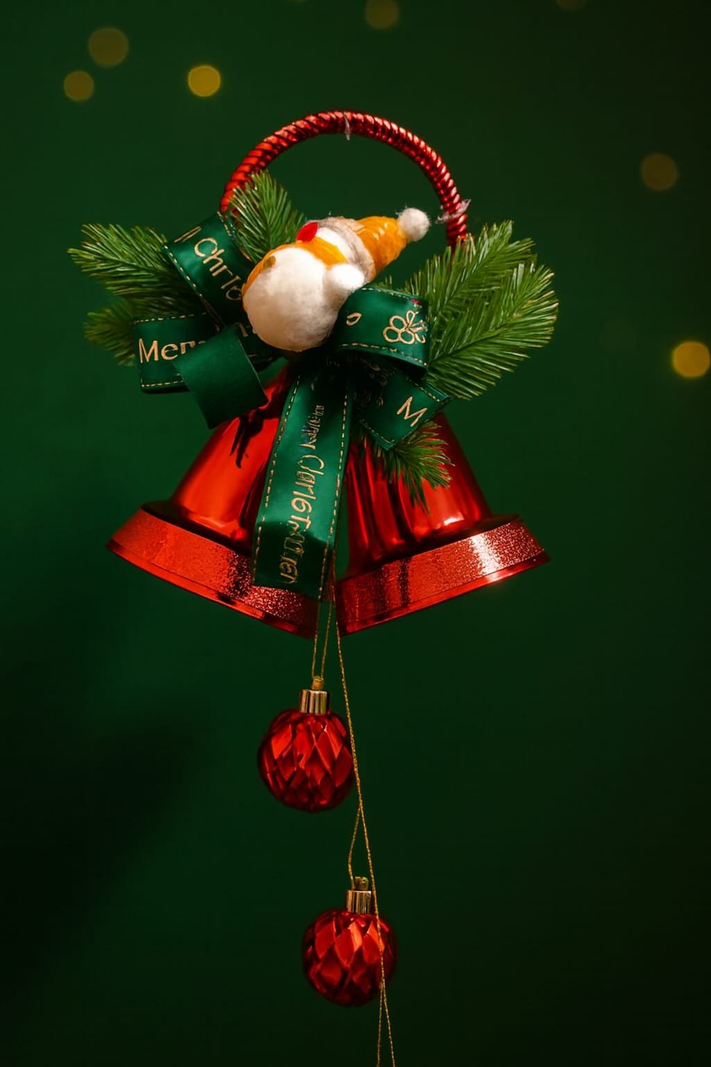 Christmas Hanging Red Bells Ornament – Festive Door & Wall Hanging Decoration for Home, Office, Christmas Tree | Holiday Accessories & Gift Décor (Red, 1 Pc, 16.5 Inch) - Image 4