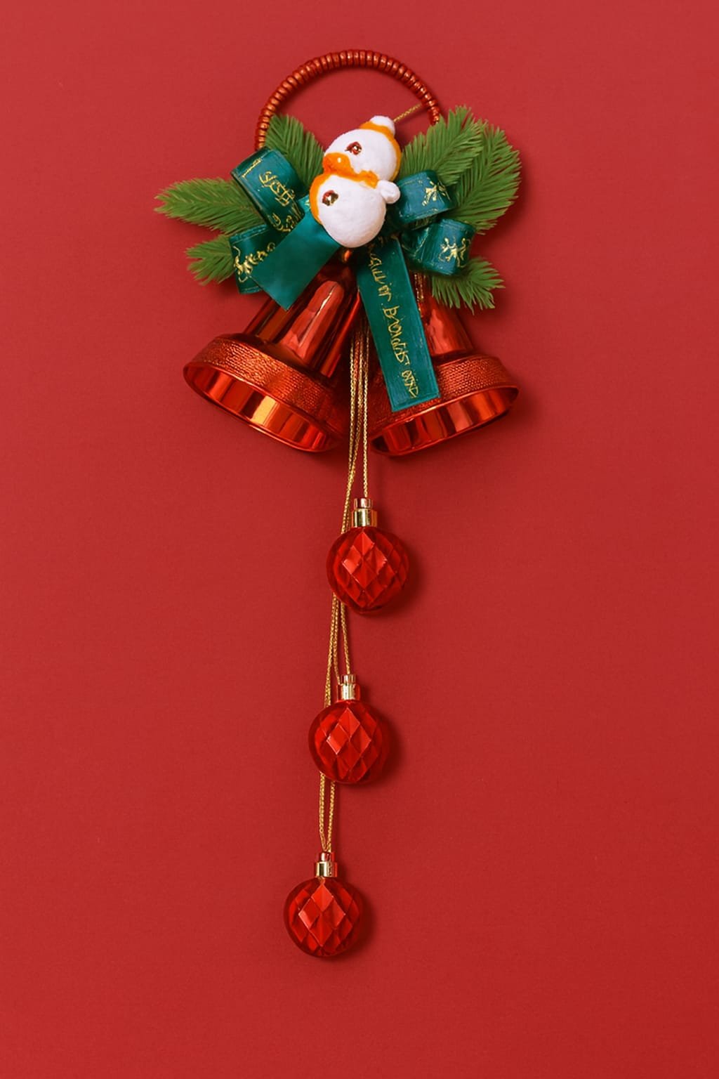 Christmas Hanging Red Bells Ornament – Festive Door & Wall Hanging Decoration for Home, Office, Christmas Tree | Holiday Accessories & Gift Décor (Red, 1 Pc, 16.5 Inch) - Image 5