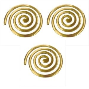 Brass Helix Vastu Remedy (3 Inch, Set of 3) – North-West Vastu Dosh Correction for Main Door & Office