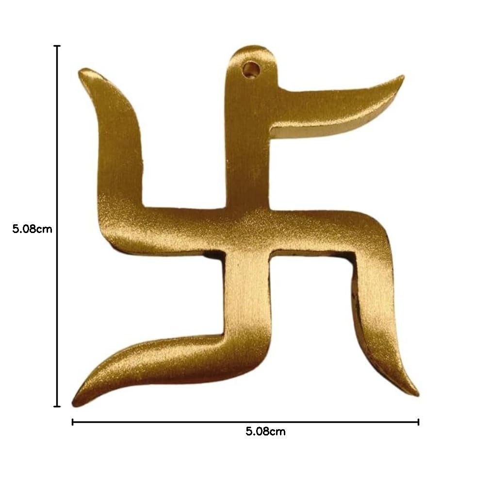 Copper Swastik for Door Entrance – 2 Inch Auspicious Swastik Symbol for Good Luck, Vastu & Positive Energy | Home & Office Decor (Pack of 1) - Image 3