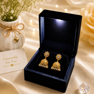 Elegant Traditional Jhumka Earrings with Premium LED Light Display Gift Box